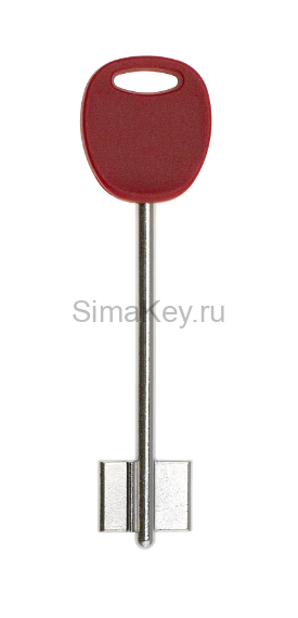 Заготовка ключа Кале 113/60, латунь, красный пластик