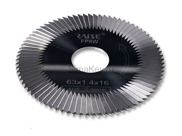 Фреза прямая RAISE FP8W 63х1,4х16хТ80 с боковыми насечками Carbide