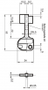 Заготовка ключа Cawi-8230-000-0 (L=53мм) (D=5.4x3.55мм) (B=13.3х19.5мм)