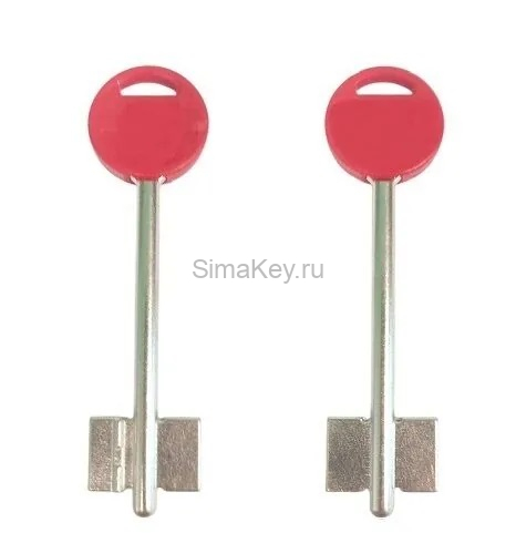 Заготовка ключа Бордер-3 91,5*22*13.8 мм, лат., лит., с пластиком красный