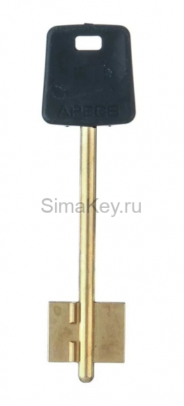 Заготовка ключа Апекс-5 104*22,2*17,8 мм, лат., штамп., с пластиком, б/п