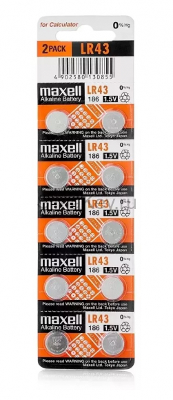 Элемент питания MAXELL LR43/186 BL10