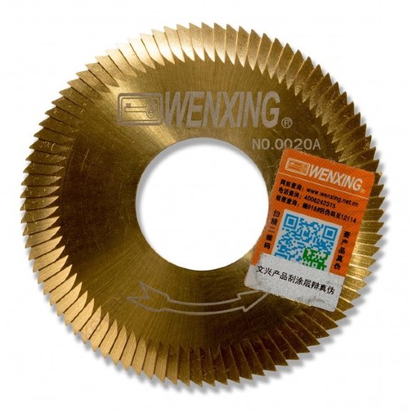 Фреза прямая WENXING 0020AJ/0020A 70х1,3х25,4xT90 с боковыми насечками HSS для 100Е