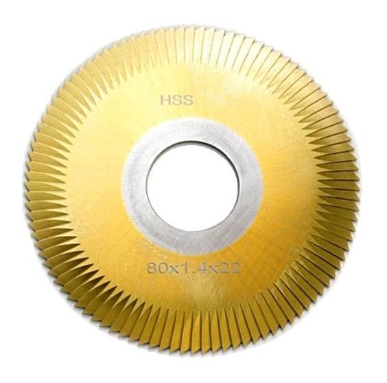 Фреза прямая RAISE T-0023A 80х1,4х22xT100 с боковыми насечками HSS для 100G