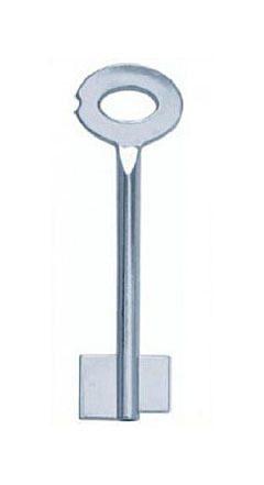 Заготовка ключа Mauer-88604/00001 (88516/0001) сейфовый L=145 D=7.0x6.0х3.6  B=17.2х22.5
