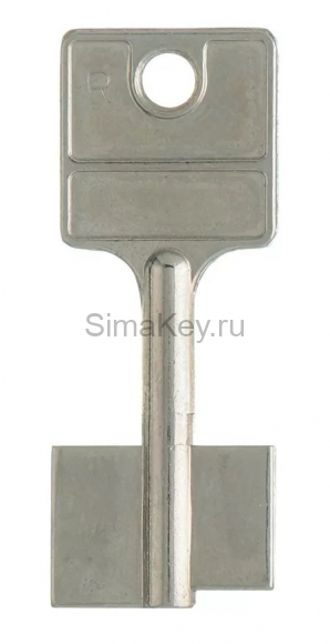 Заготовка ключа Mauer-88688/0002 сейфовый L=55  D=5.0x3.6  B=15.5х21.2