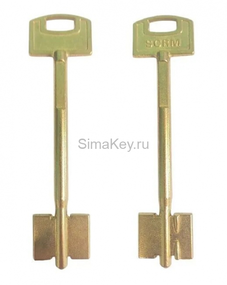 Заготовка ключа Секьюрем-6 97,2*20,3*16 мм, лат., лит.жёлт