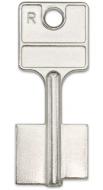 Заготовка ключа Mauer-88861/0002 сейфовый L=55  D=5.0х3.6  B=18.3х21.9 Garny