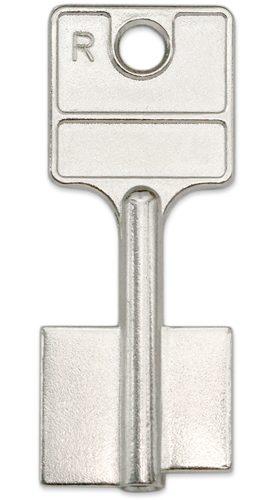 Заготовка ключа Mauer-88861/0002 сейфовый L=55  D=5.0х3.6  B=18.3х21.9 Garny