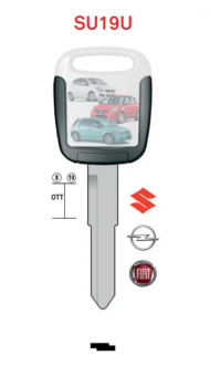 SU19U Keyline Заготовка латунь Suzuki, Fiat, Opel #