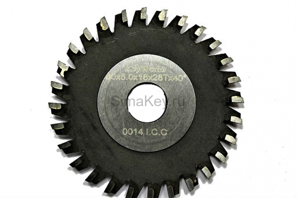 Фреза угловая KEYWORLD 0014I.C.C. 80x5x16xT28 A40° Carbide для 100G3 (16504-3)