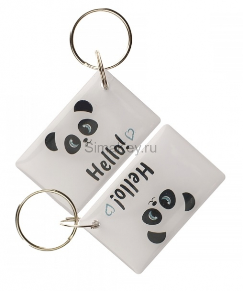Заготовка RFID мини-карта "Привет, Панда" на кольце Заготовка RFID мини-карта "Привет, Панда" на кольце