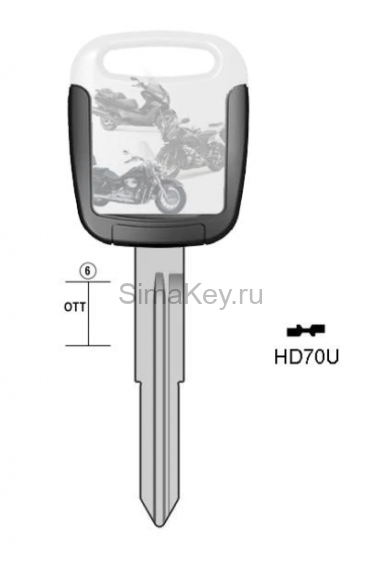 HD70U Keyline Заготовка латунь Honda #