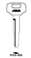 Заготовка ключа TOYO-22D_TOY29R_TY39_TY30R_x_x Toyota