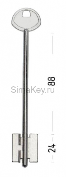 Заготовка ключа Гардиан-15 139/118*22*24,4 лат., лит.