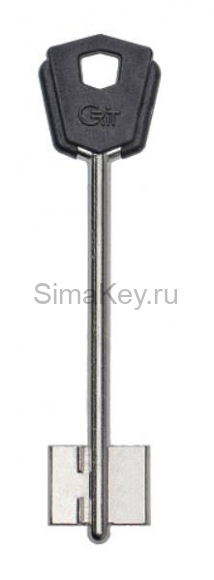 Заготовка ключа Крит-1 112/83*22,0*17,4 мм, лат., лит., с пластиком