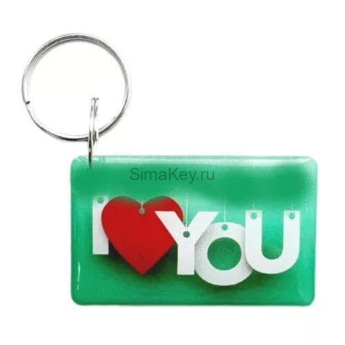 Заготовка RFID мини-карта "I Love you" на кольце
