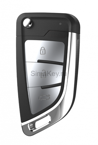 Универсальный ключ XK серии VVDI Key Tool, 3 кнопки, серебристый, стиль BMW (XKKF23EN) Универсальный ключ XK серии VVDI Key Tool, 3 кнопки, серебристый, стиль BMW (XKKF23EN)