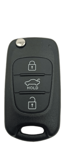 KIA HY-11D_HYN14R корпус пульта 3 кн. с FLIP лез. c лого