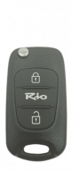 KIA RIO HY-18_KIA8 корпус пульта 3 кн. с FLIP лез. c лого