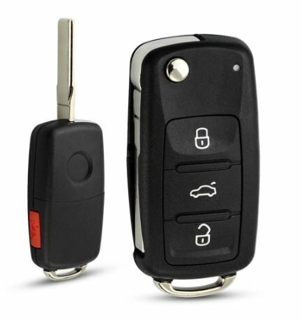 VOLKSWAGEN HU-AA_HU66 корпус пульта 3+1 кн. с FLIP лез. с лого