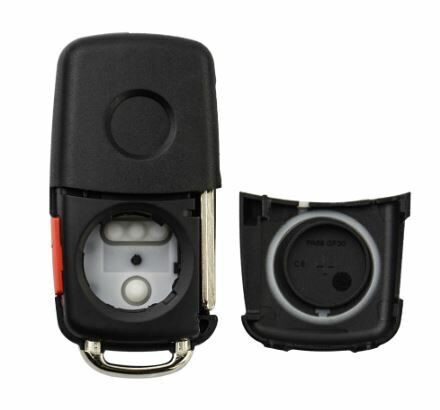 VOLKSWAGEN HU-AA_HU66 корпус пульта 3+1 кн. с FLIP лез. с лого