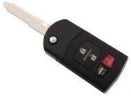 MAZDA MAZ-11D_MAZ24R корпус пульта 4 кн. с FLIP лез. с лого MAZDA MAZ-11D_MAZ24R корпус пульта 4 кн. с FLIP лез. с лого