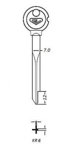 Заготовка крестового ключа KR-6.1 (x x x x x) Гравер